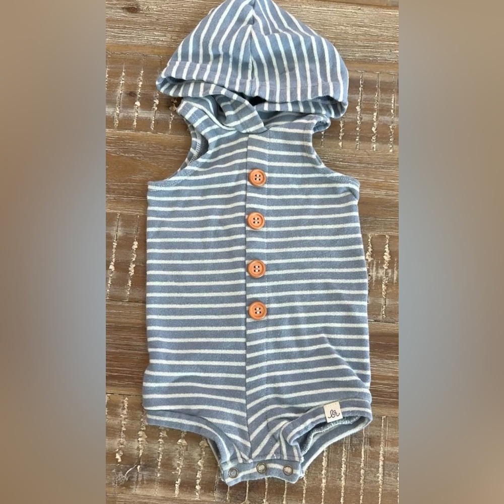 Lulu + Roo Handmade hooded romper 3-6m